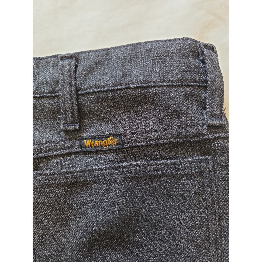 Vtg Wrangler Wrancher Dress Jeans Pants 34x29 Gray 82HK Poly - Boot Zipper - USA - Picture 5 of 11
